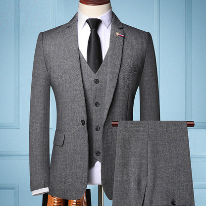 Men's Three-Piece Suit - Timeless Elegance and Comfort