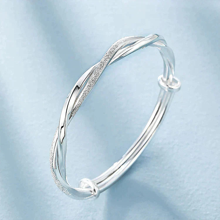 Twisted Sterling Silver Bracelet - Elegant & Timeless Jewelry