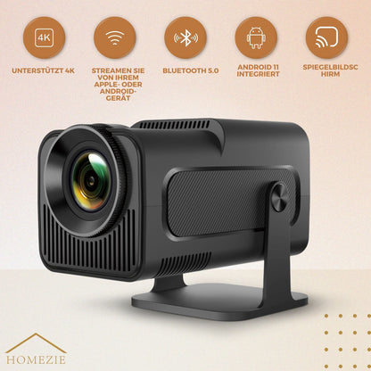 Homezie 4K Wireless Projector – Ultra HD Smart Home Entertainment System