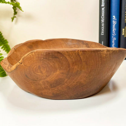 Handcrafted Wooden Bowl - Rustic Home Décor