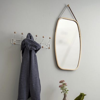 Retro Wooden Wall Mirror