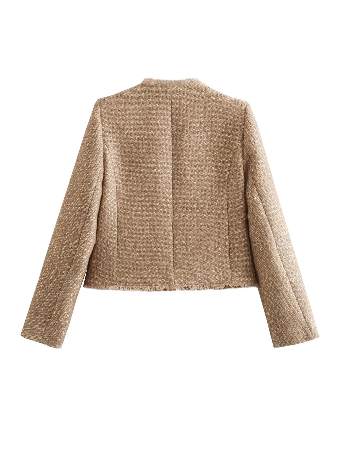 Elegant Women's Tweed Jacket - Timeless Sophistication