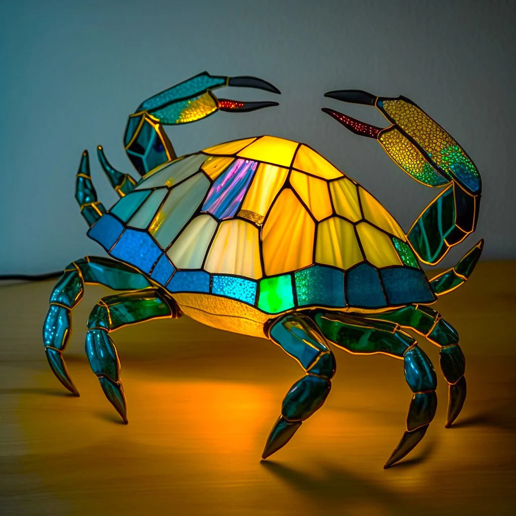 Tiffany Style Animal Lamp - Unique Handmade Design - Resin & Glass