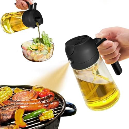 Multipurpose Oil Dispenser with Spray Function – Perfect for Cooking and Grilling