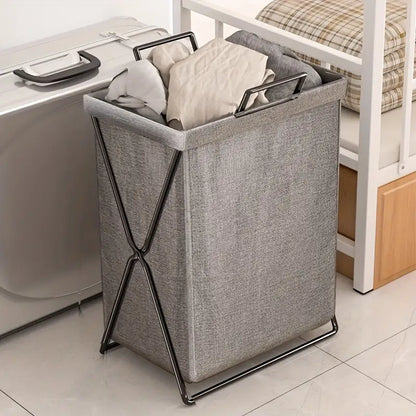 Foldable Laundry Basket With Sturdy Frame - Space-Saving Solution