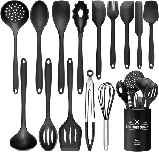 Essential Silicone Kitchen Utensil Set - Complete Cooking Tools