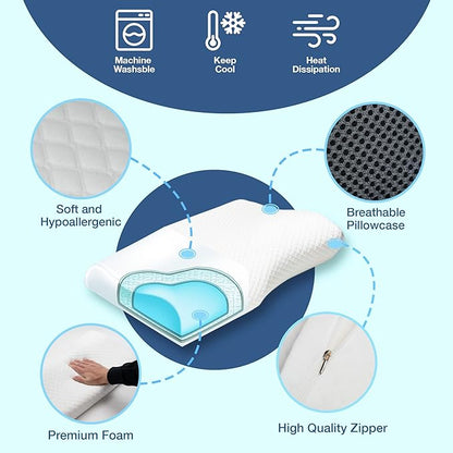 Orthopedic Memory Foam Pillow - Ergonomic Neck Support Solution