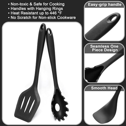 Essential Silicone Kitchen Utensil Set - Complete Cooking Tools