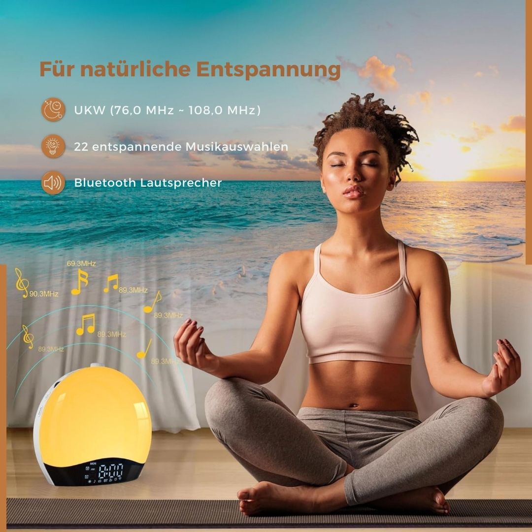 Smart Wake-Up Light Alarm Clock – Natural Sounds and RGB Nightlight