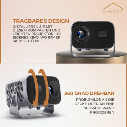 Homezie 4K Smart Projector – Wireless Streaming and Ultra HD Experience