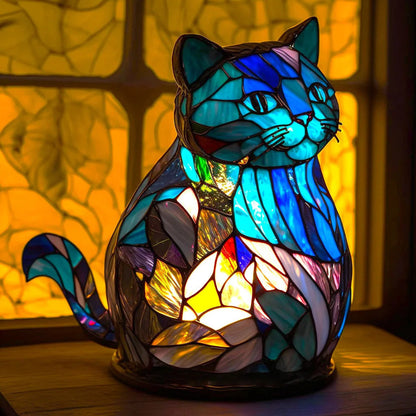 Tiffany Style Animal Lamp - Unique Handmade Design - Resin & Glass