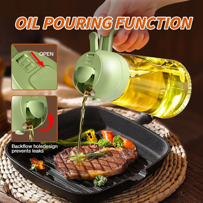 Multipurpose Oil Dispenser with Spray Function – Perfect for Cooking and Grilling