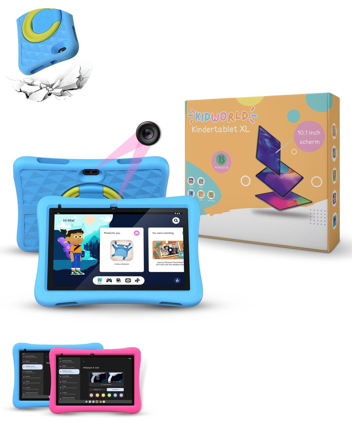 KidWorld XL Children's Tablet - Safe and Educational 10.1-Inch Device