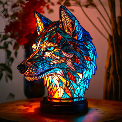 Tiffany Style Animal Lamp - Unique Handmade Design - Resin & Glass