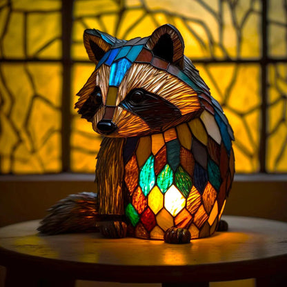 Tiffany Style Animal Lamp - Unique Handmade Design - Resin & Glass