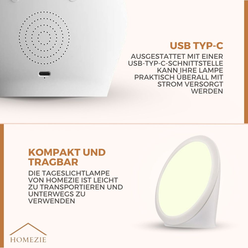 Natural Light Therapy Lamp - Adjustable Brightness & Modern Design