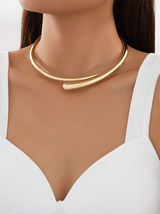 Elegant Open Collar Necklace - Minimalist Style for Every Occasion