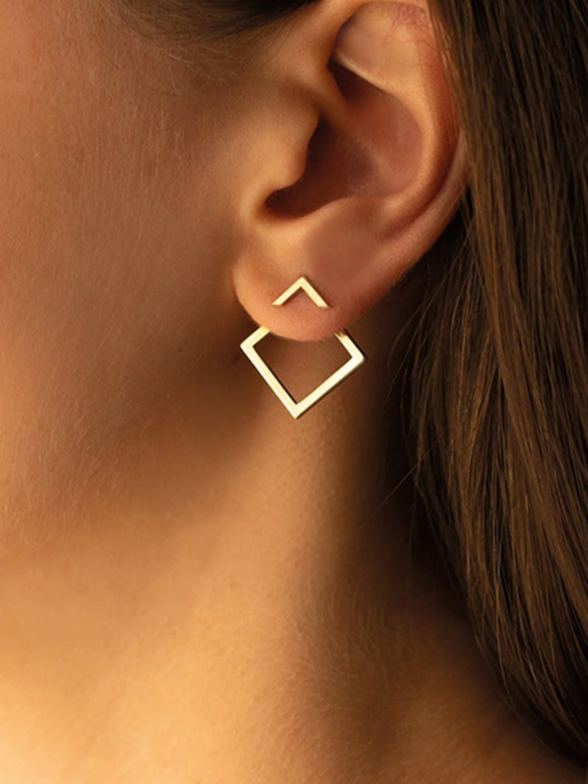 Geometric Drop Earrings - Modern & Minimalist Jewelry