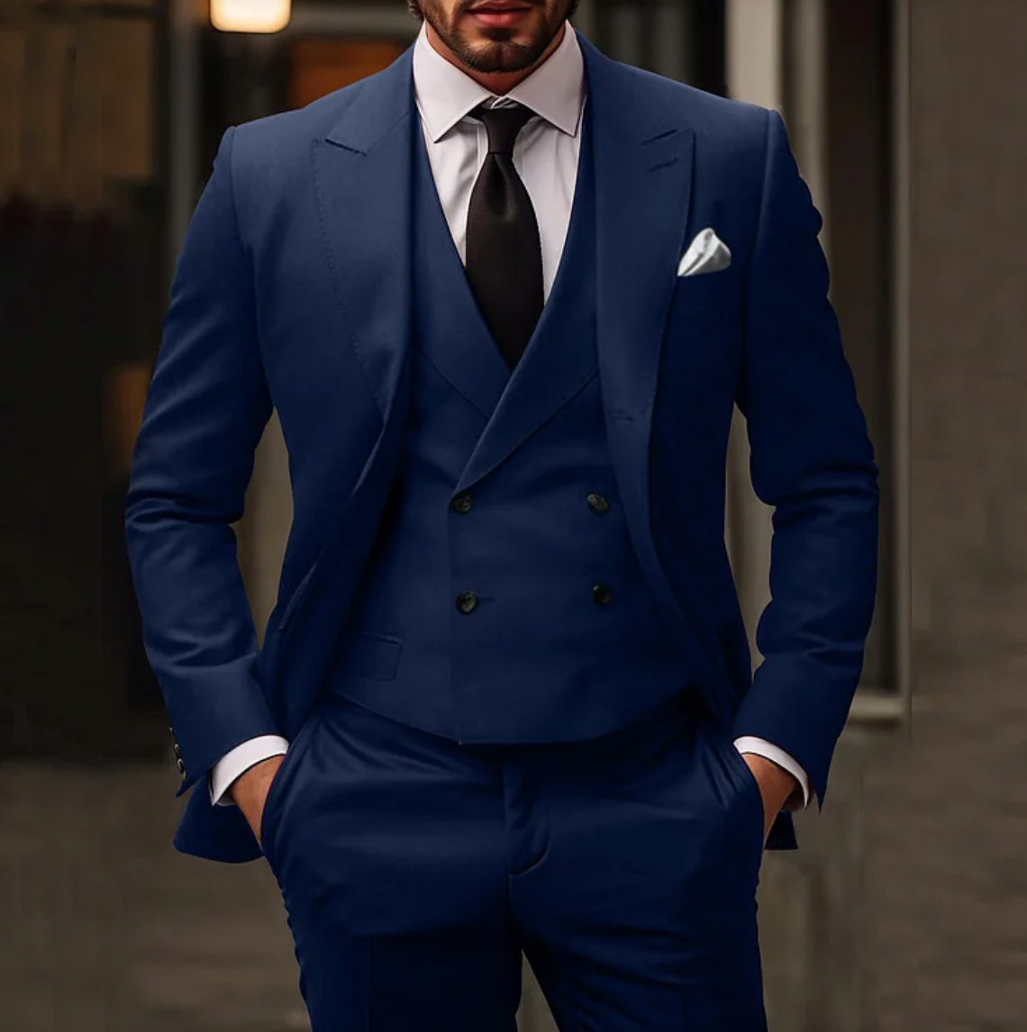 Men's Double-Breasted Suit - Premium Elegance for Every Occasion