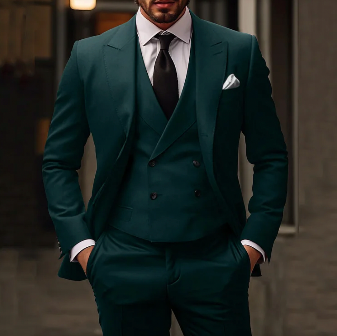 Men's Double-Breasted Suit - Premium Elegance for Every Occasion