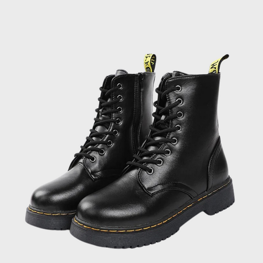 Classic Lace-Up Combat Boots - Durable and Stylish Footwear