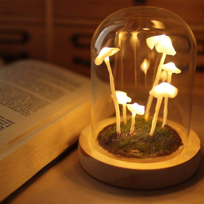 Mushroom Terrarium Lamp - Whimsical LED Light for Home Decor