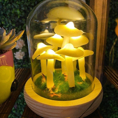 Mushroom Terrarium Lamp - Whimsical LED Light for Home Decor