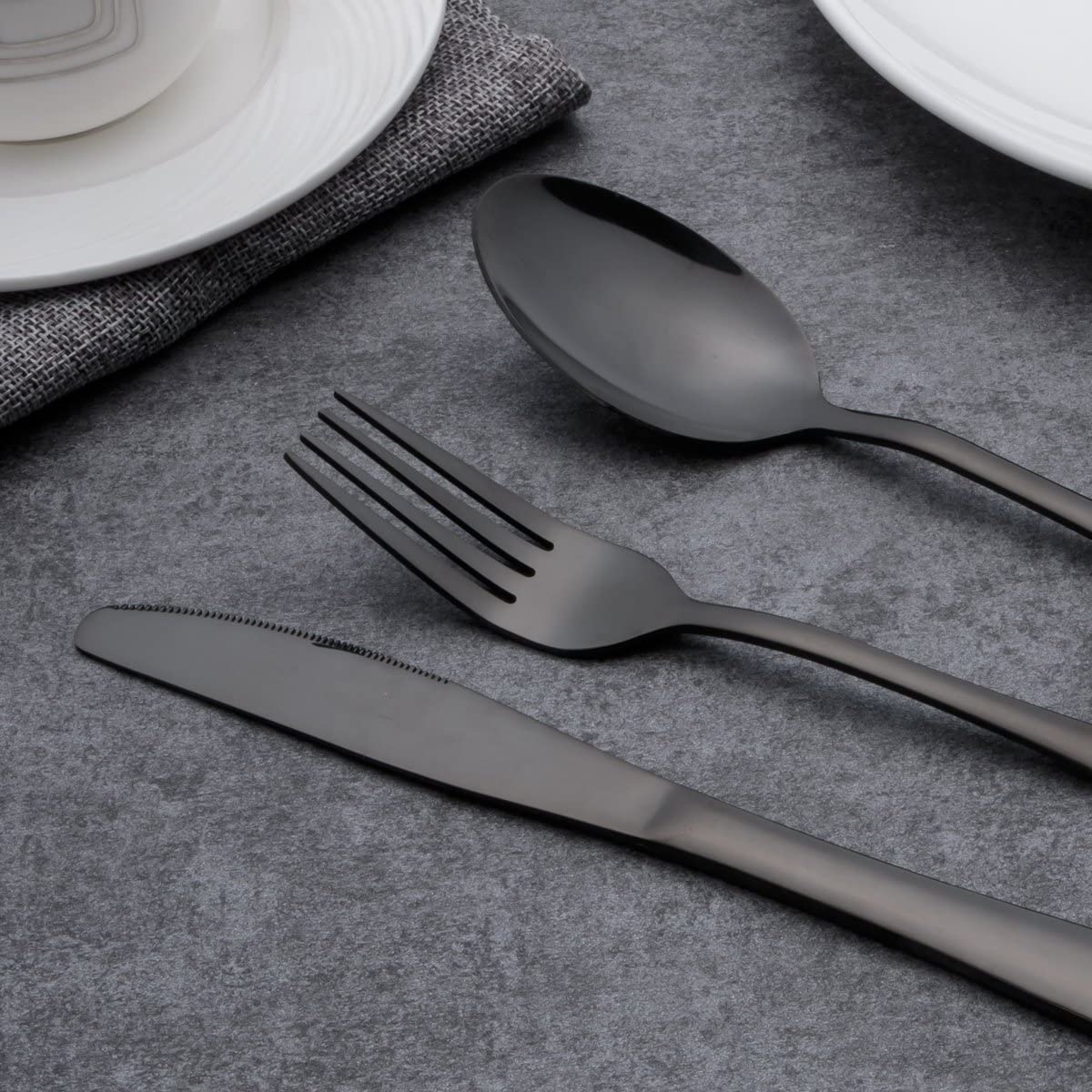 Modern Stainless Steel Cutlery Set - Sleek and Durable Flatware