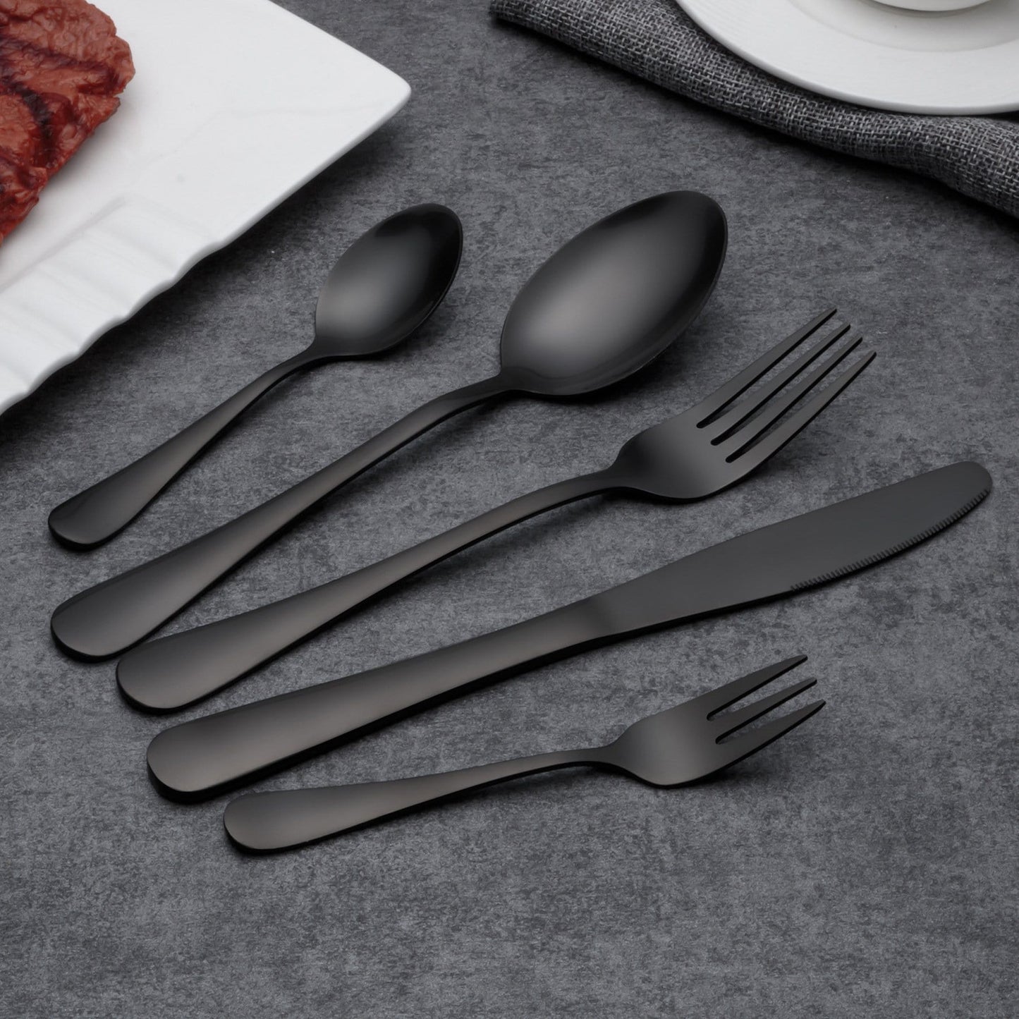 Modern Stainless Steel Cutlery Set - Sleek and Durable Flatware