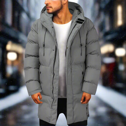 Men's Winter Long Puffer Jacket - Ultimate Warmth and Style