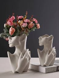 Goddess Bloom Modern Neck Vases – Artistic Home Décor