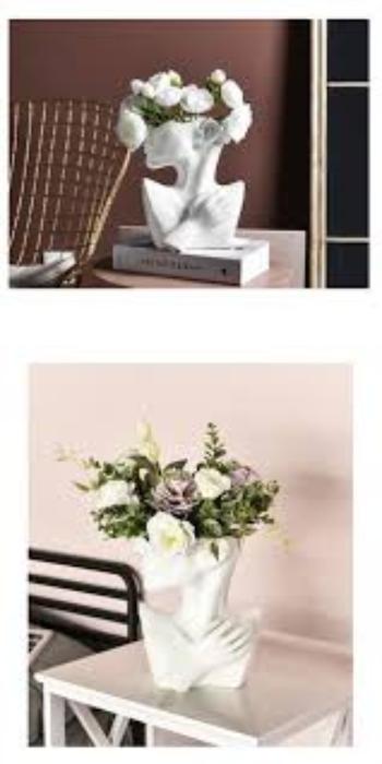 Goddess Bloom Modern Neck Vases – Artistic Home Décor