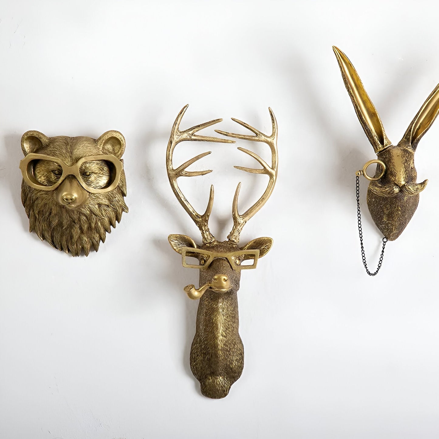 GoldenHead Artistic Wall Hook – Unique Animal-Inspired Organizer