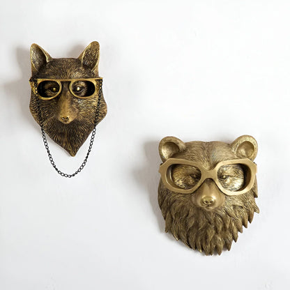 GoldenHead Artistic Wall Hook – Unique Animal-Inspired Organizer