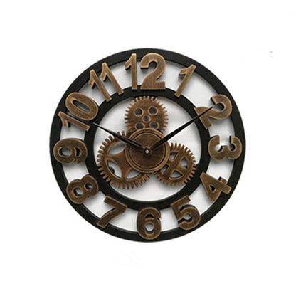 Industrial Gear Wall Clock - Vintage Mechanical Style