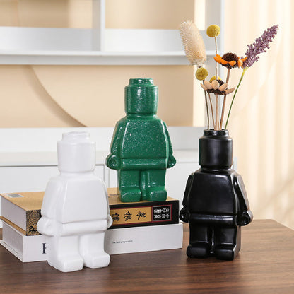 Modern Figurine Flower Vase - Unique Decorative Accent for Any Room