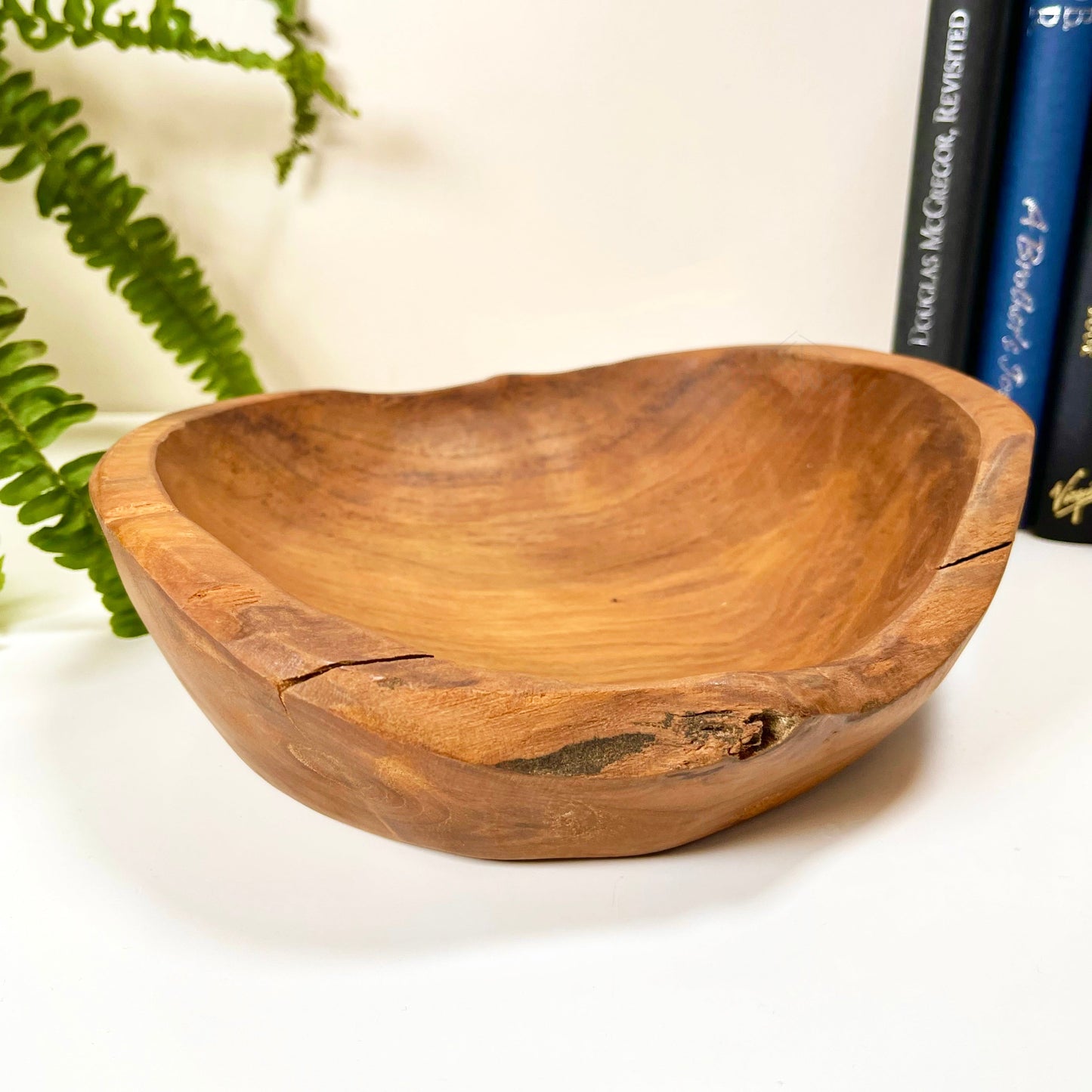 Handcrafted Wooden Bowl - Rustic Home Décor