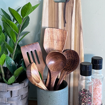 Premium Wooden Kitchen Utensil Set - Durable & Eco-Friendly Cooking Tools