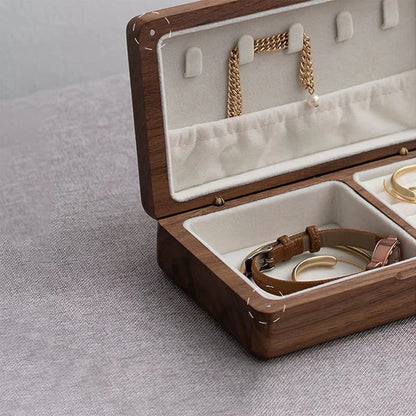 Elegant Wooden Jewelry Box - Compact Storage Solution