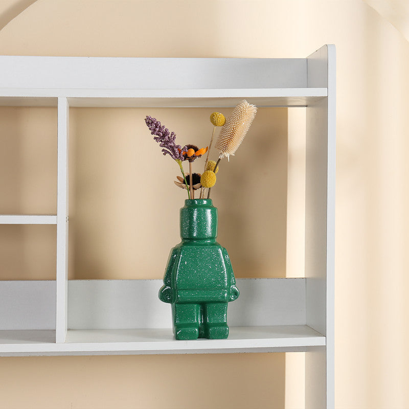 Modern Figurine Flower Vase - Unique Decorative Accent for Any Room