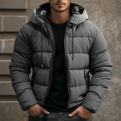 Men's Winter Hooded Jacket - Stylish Warmth for Cold Days