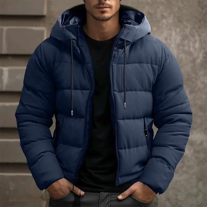 Men's Winter Hooded Jacket - Stylish Warmth for Cold Days