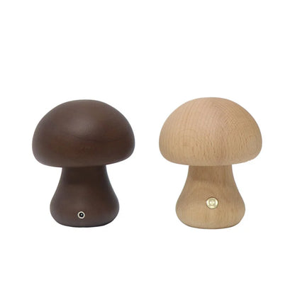 Mushroom Wooden Table Lamp - Unique and Cozy Home Lighting