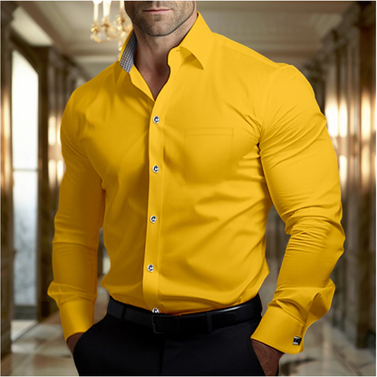 Men's Slim Fit Shirt - Sophisticated and Versatile Design