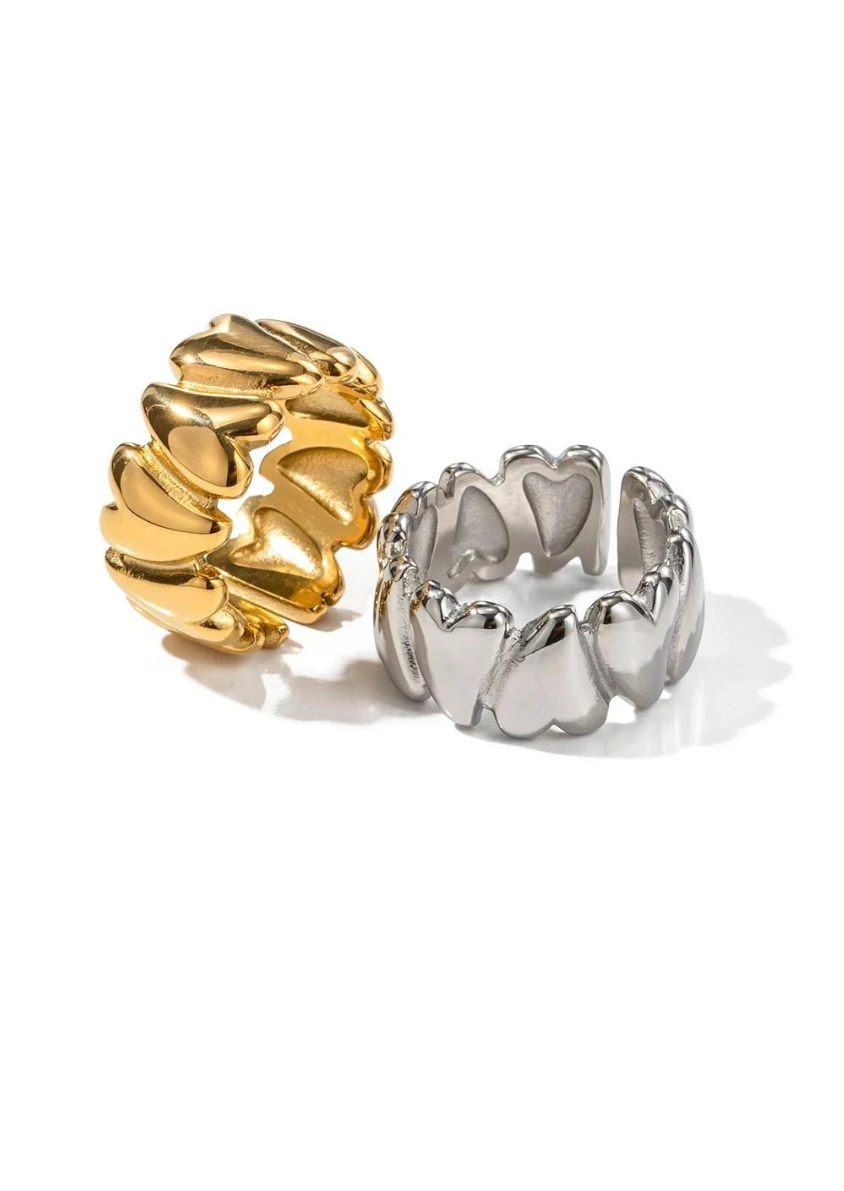 Heart-Shaped Adjustable Ring - Elegant Jewelry for Every Occasion