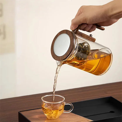 Glass Tea Infuser Kettle - Elegant Brewing for Tea Enthusiasts