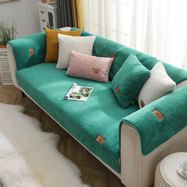 Plush Sofa Cover Protector - Stylish and Comfortable Furniture Upgrade