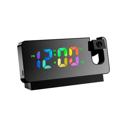 Projection Alarm Clock - Modern Design with Multicolor Display