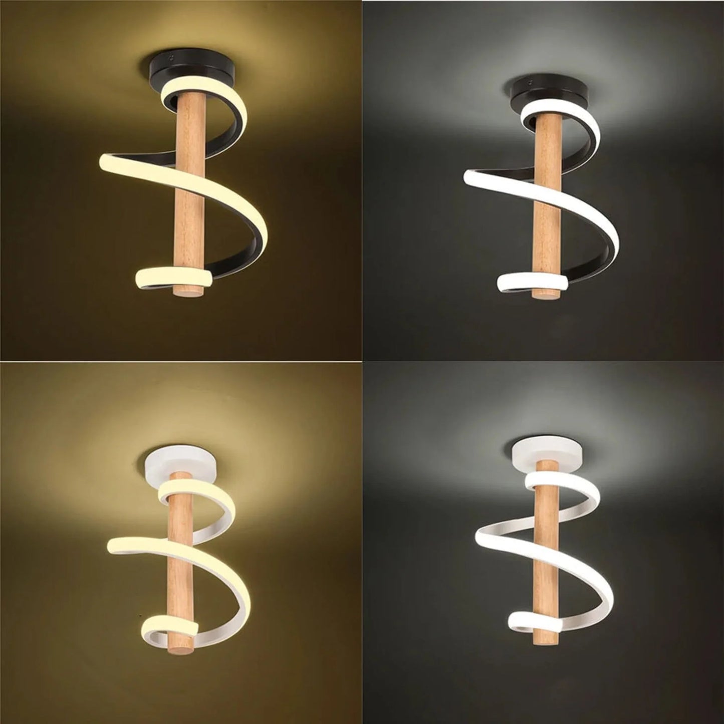 Modern Spiral Ceiling Light - Sleek Interior Lighting Design