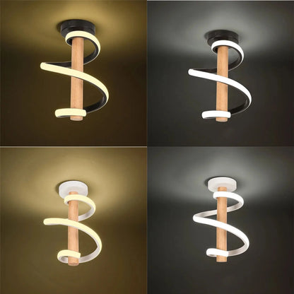 Modern Spiral Ceiling Light - Sleek Interior Lighting Design